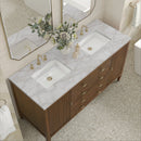 James Martin Myrrin 60" Double Bathroom Vanity, Mid-Century Walnut