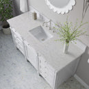 James Martin Brittany 60" Single Bathroom Vanity, Bright White