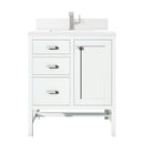 James Martin Addison 30" Single Bathroom Vanity, Glossy White