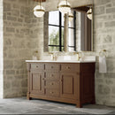 James Martin Brookfield 60" Double Bathroom Vanity, Honey Oak