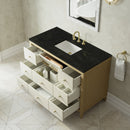 James Martin Celeste 48" Single Bathroom Vanity, Sunwashed Oak with Embossed Shagreen Drawer Fronts