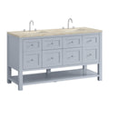 James Martin Breckenridge 60" Double Bathroom Vanity, Serenity Blue