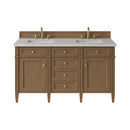 James Martin Brittany 60" Double Bathroom Vanity, Pecan