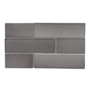 Coastal Concrete Glossy Thin Brick Tiles 2 1/8x7 1/2