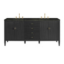 James Martin Myrrin 72" Double Bathroom Vanity, Carbon Oak