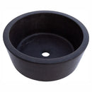 Black Andesite Natural Stone Tapered Above Vanity Bathroom Sink Honed/Matte (D)16" (H)6" angle view