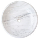 Calacatta White Marble Vessel Above Vanity Bathroom Sink Polished (D)19" (H)6" top view
