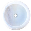 White Marble Vessel Bathroom Sink Natural Stone Round