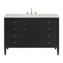 James Martin Myrrin 48" Single Bathroom Vanity, Carbon Oak