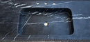 Nero Marquina Black Marble Hand Carved Fluted Wall Mount Sink 48 X 20