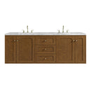 James Martin Laurent 72" Dual Mount Double Bathroom Vanity, Honey Oak