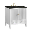 James Martin Myrrin 30" Single Bathroom Vanity, Bright White