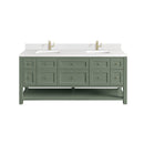 James Martin Breckenridge 72" Double Bathroom Vanity, Smokey Celadon