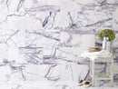 new york marble 24x24 polished installed on floor wall wide view