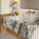 New York Marble Wall-mount Bathroom Sink Fluted Front (W)12" (L)20" (H)5"