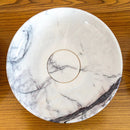 Handcrafted White Marble Vessel Bathroom Sink Polished Above Counter