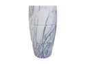 Curved Marble Pedestal Bathroom Sink With Sculptural Design 22X34
