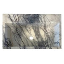 White Turkish Marble Wall Mount Bathroom Sink With Backsplash