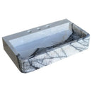New York Marble Wall-mount Bathroom Sink Fluted Front and Edges (W)16" (L)28" (H)5"