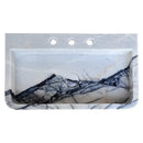 Premium White Fluted Marble Wall Mount Bathroom Sink 28 Inch Long