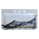 New York Marble Wall-mount Bathroom Sink Fluted Front and Edges (W)16" (W)28" (H)5" top view