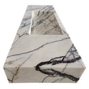 Handcrafted Wall Mount Natural Marble Bathroom Sink Polished
