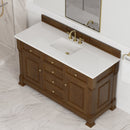 James Martin Brookfield 60" Single Bathroom Vanity, Honey Oak