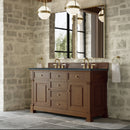 James Martin Brookfield 60" Double Bathroom Vanity, Honey Oak