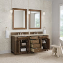 James Martin Bristol 72" Double Bathroom Vanity, Saddle Brown