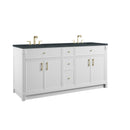 James Martin Bellshire 72" Double Bathroom Vanity, Bright White