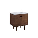 James Martin Amberly 30" Dual Mount Single Bathroom Vanity, Mid-Century Walnut