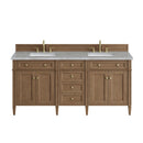 James Martin Brittany 72" Double Bathroom Vanity, Pecan