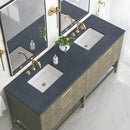 James Martin Emmeline 72" Double Bathroom Vanity, Pebble Oak