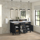 James Martin Lorelai 60" Double Bathroom Vanity, Black Onyx