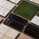 Urban Ebony Glossy Subway Zellige Tiles 2x6