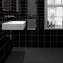 Noir Matte Hexagon Ceramic Mosaics 12x12