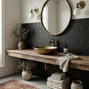 Noir Matte Midi Hexagon Ceramic Mosaics 8x10