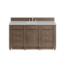 James Martin Bristol 60" Single Bathroom Vanity, Whitewashed Walnut