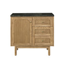 James Martin Laurent 36" Dual Mount Single Bathroom Vanity, Light Natural Oak