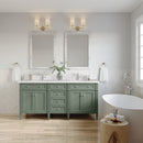 James Martin Brittany 72" Double Bathroom Vanity, Smokey Celadon