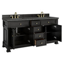 James Martin Brookfield 72" Double Bathroom Vanity, Black Onyx