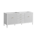 James Martin Myrrin 72" Double Bathroom Vanity, Bright White