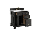 James Martin Brookfield 36" Single Bathroom Vanity, Black Onyx