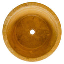 Oasis Gold Travertine Natural Stone Vessel Sink (D)16" (H)6"