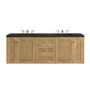 James Martin Laurent 72" Dual Mount Double Bathroom Vanity, Light Natural Oak