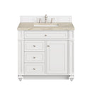 James Martin Bristol 36" Single Bathroom Vanity, Bright White