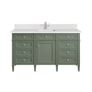 James Martin Brittany 60" Single Bathroom Vanity, Smokey Celadon
