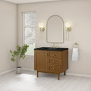 James Martin Laurent 36" Dual Mount Single Bathroom Vanity, Honey Oak