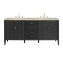 James Martin Myrrin 72" Double Bathroom Vanity, Carbon Oak