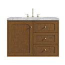 James Martin Laurent 36" Dual Mount Single Bathroom Vanity, Honey Oak